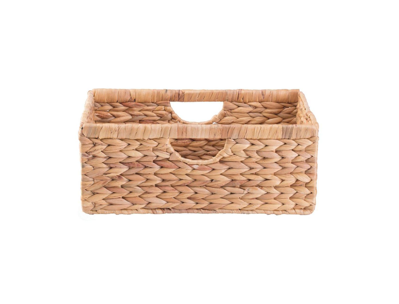 Корзина Wickerwise Hyacinth - Rustic Handwoven Multipurpose Foldable Storage Organizer Decorative Laundry Totes and Woven Storage Bin