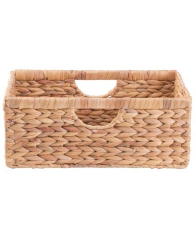Корзина Wickerwise Hyacinth - Rustic Handwoven Multipurpose Foldable Storage Organizer Decorative Laundry Totes and Woven Storage Bin