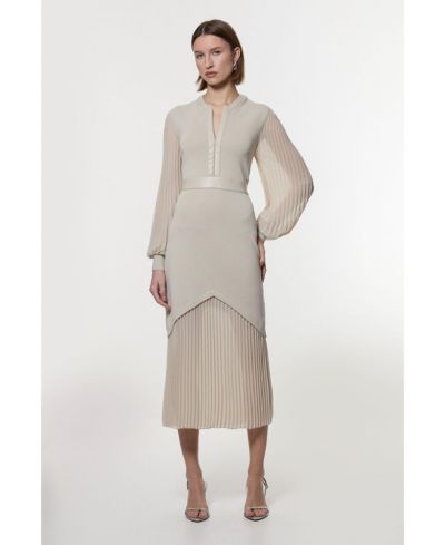 Платье женское Karen Millen с отделкой из PU и плиссировкой