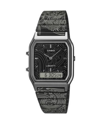 Унисекс часы Casio Japanese Quartz Liberty Limited Edition Black IP Stainless Steel, 29.8mm
