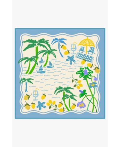 Jessie Zhao New York Capri Impression Double Sided Silk Scarf