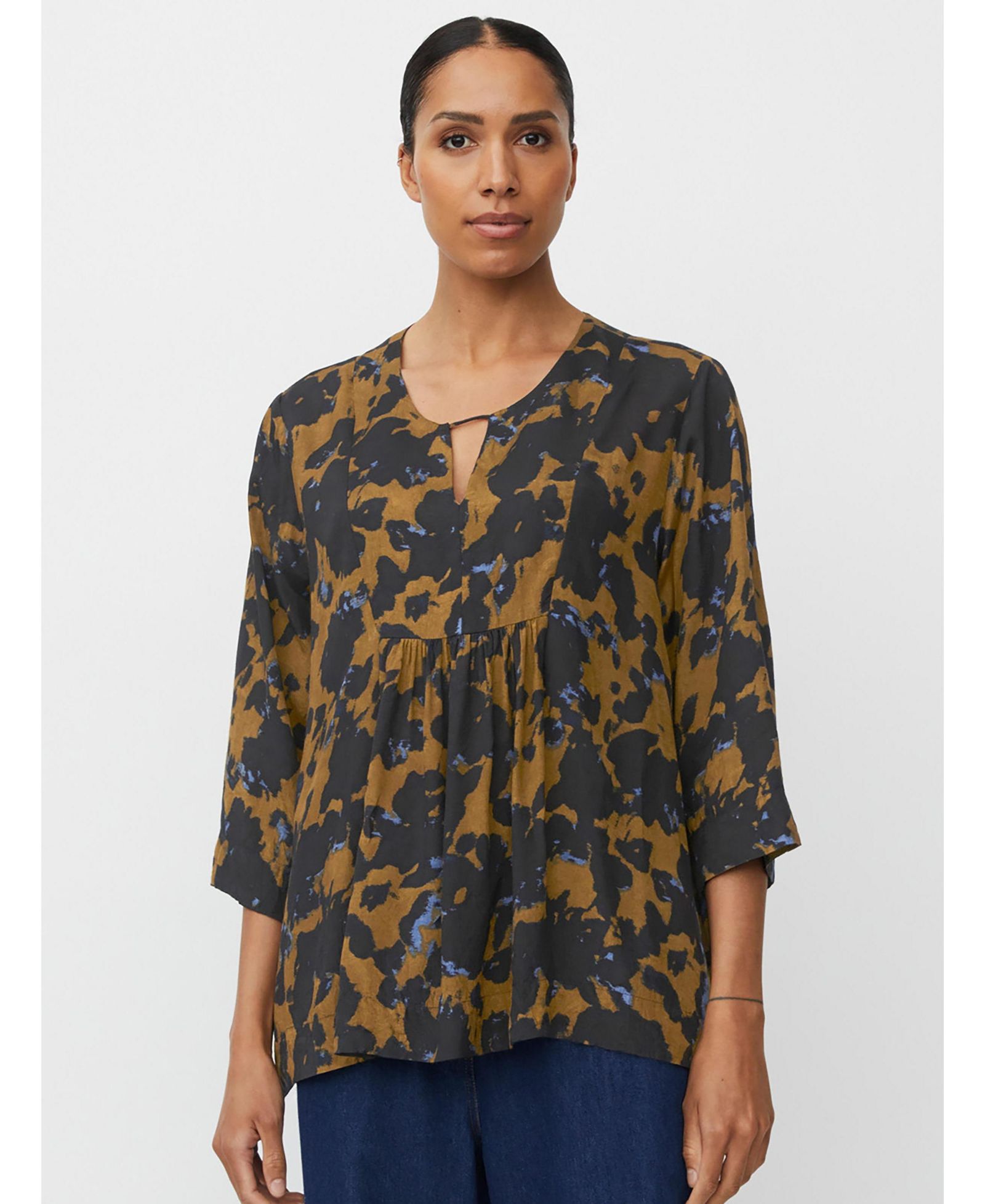 Блузка Masai Copenhagen Women's MaDurion с рукавом 3/4 и драпировкой