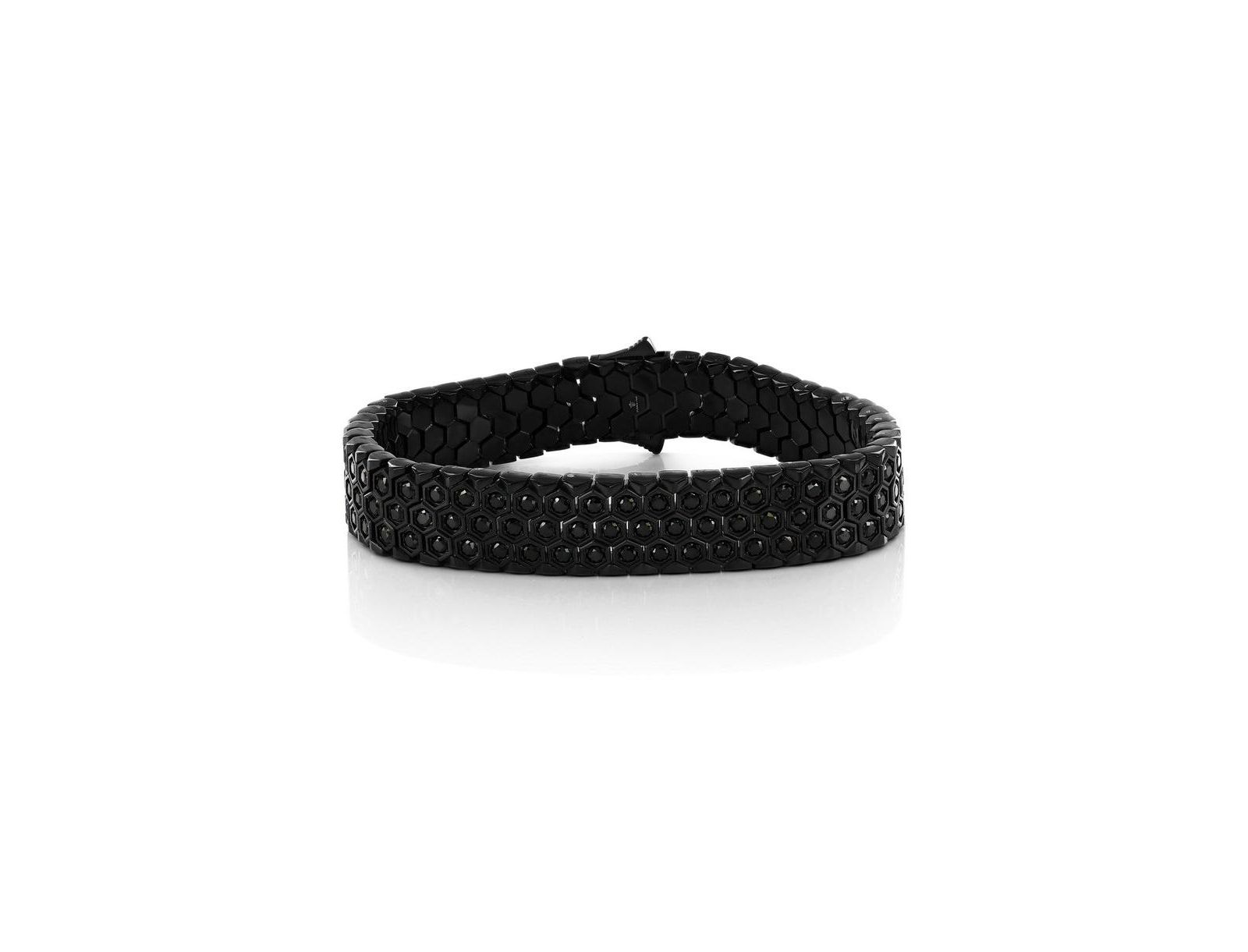 Браслет Metallo Stainless Steel Honey Comb Design CZ