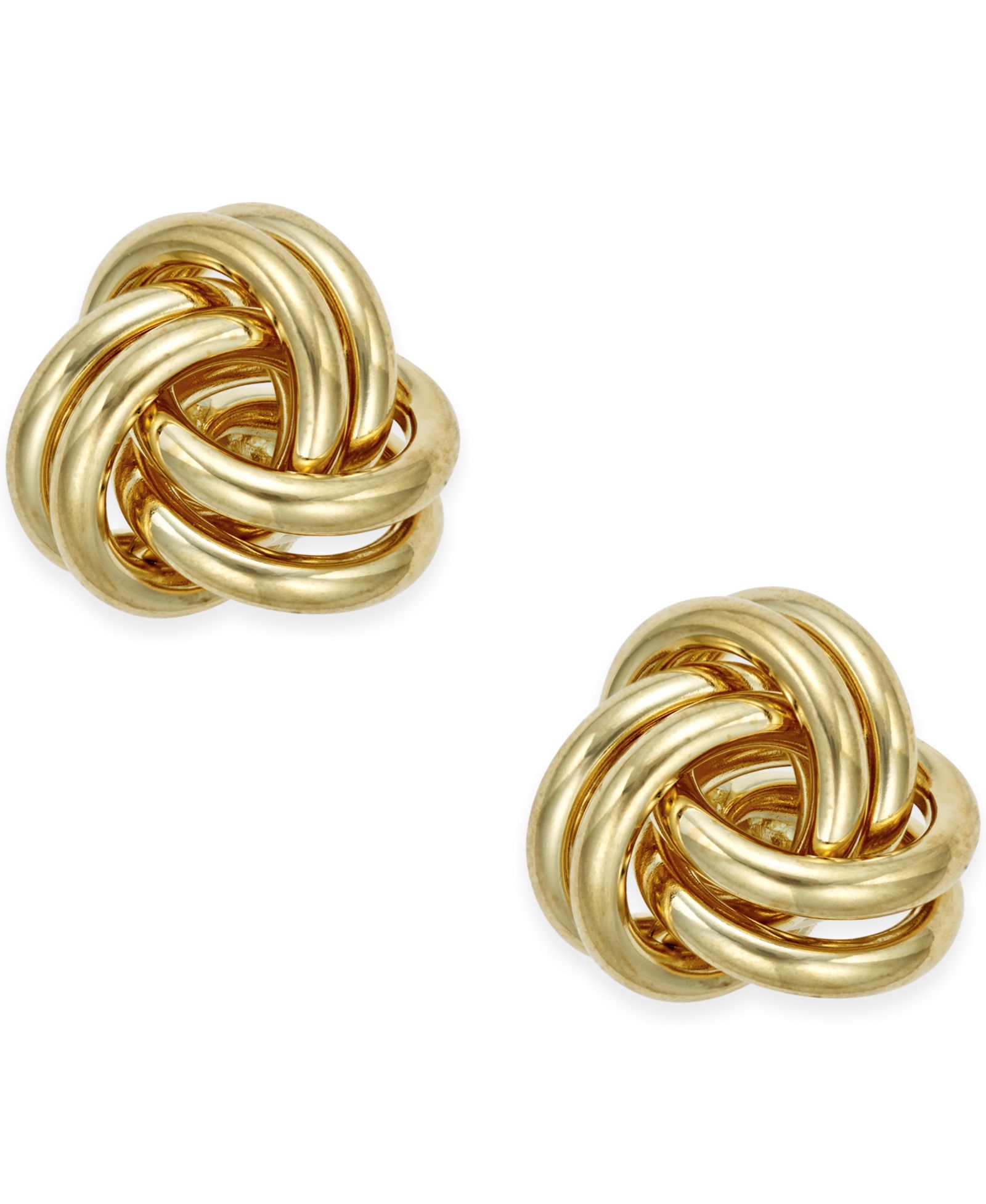 Love Knot Stud Earrings in 10k Gold
