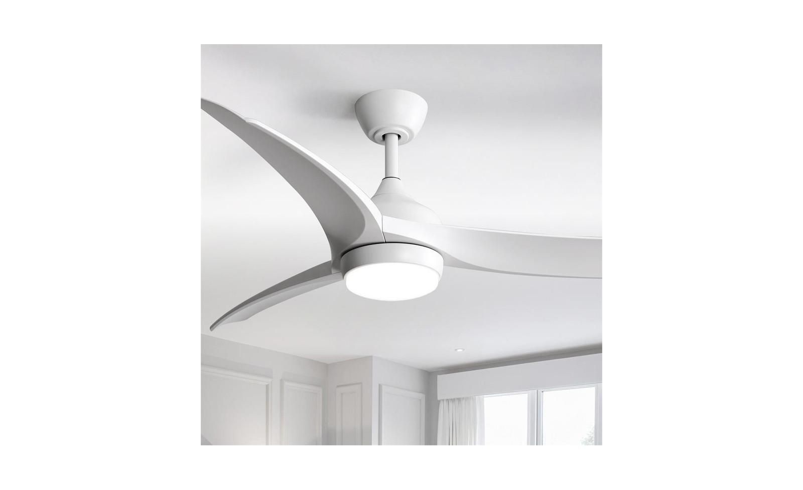 Sofucor Потолочный вентилятор 52-inch Modern White с пультом и LED светом
