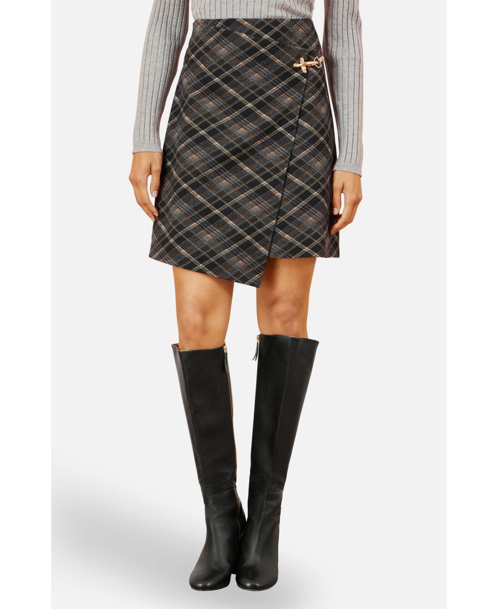 Юбка-обертка Yumi Women's Check Wrap With Buckle