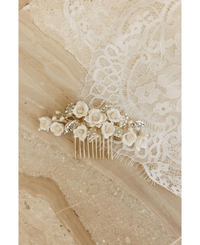 Untamed Petals Victoria Crystal Floral Comb
