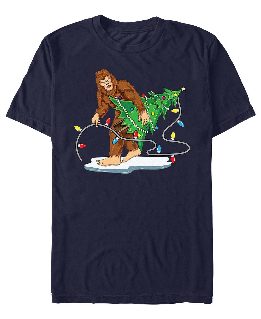 Мужская хлопковая футболка Fifth Sun с принтом Bigfoot на Рождество