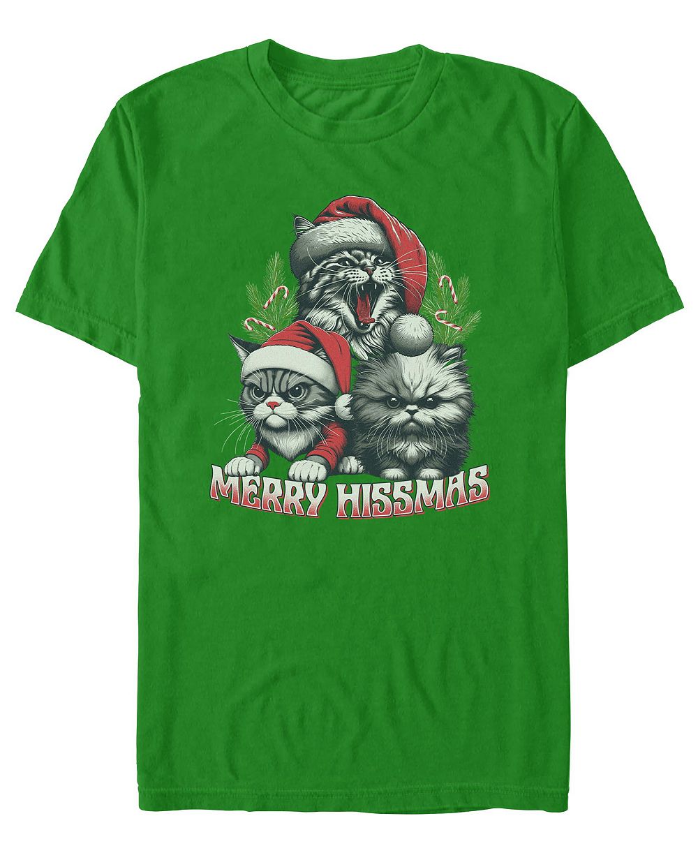Мужская хлопково-смесовая футболка Fifth Sun Merry Hissmas с графическим принтом