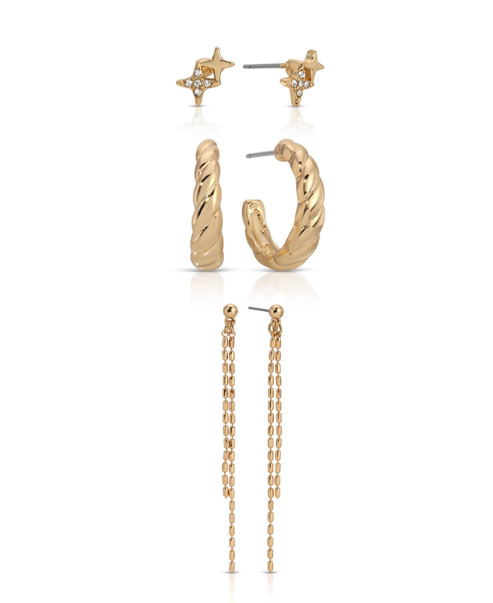 ETTIKA Gold Plated In Orbit Earring Set