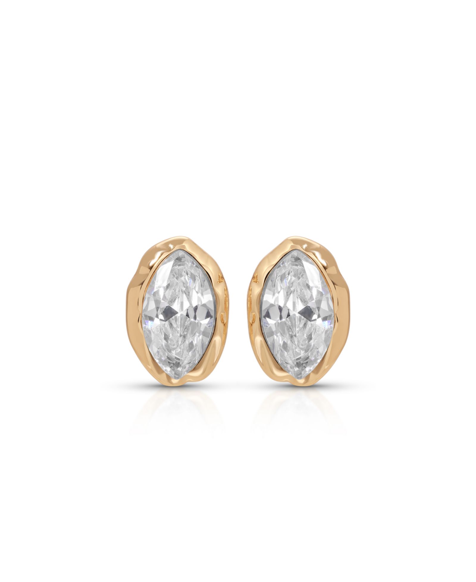 ETTIKA Gold Plated Crystal Luxe Mini Stud Earrings