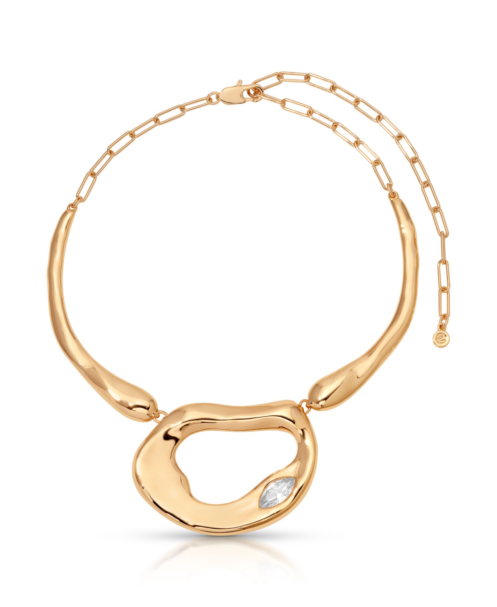Ожерелье ETTIKA Gold Plated Molten Marquise