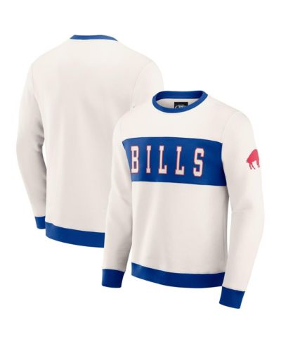 Мужское худи Fanatics Cream Buffalo Bills Color Block Pullover