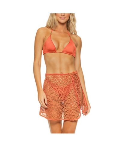 Guria Beachwear Women's Sea Strings Macrame Mini Skirt Cover-up