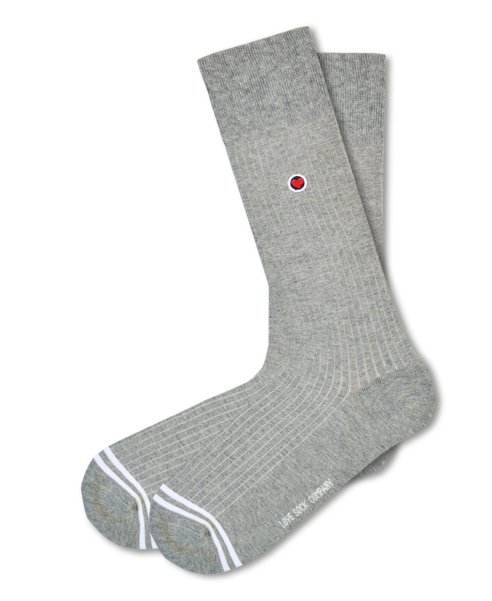 Love Sock Company Men's Ribbed Solid Socks