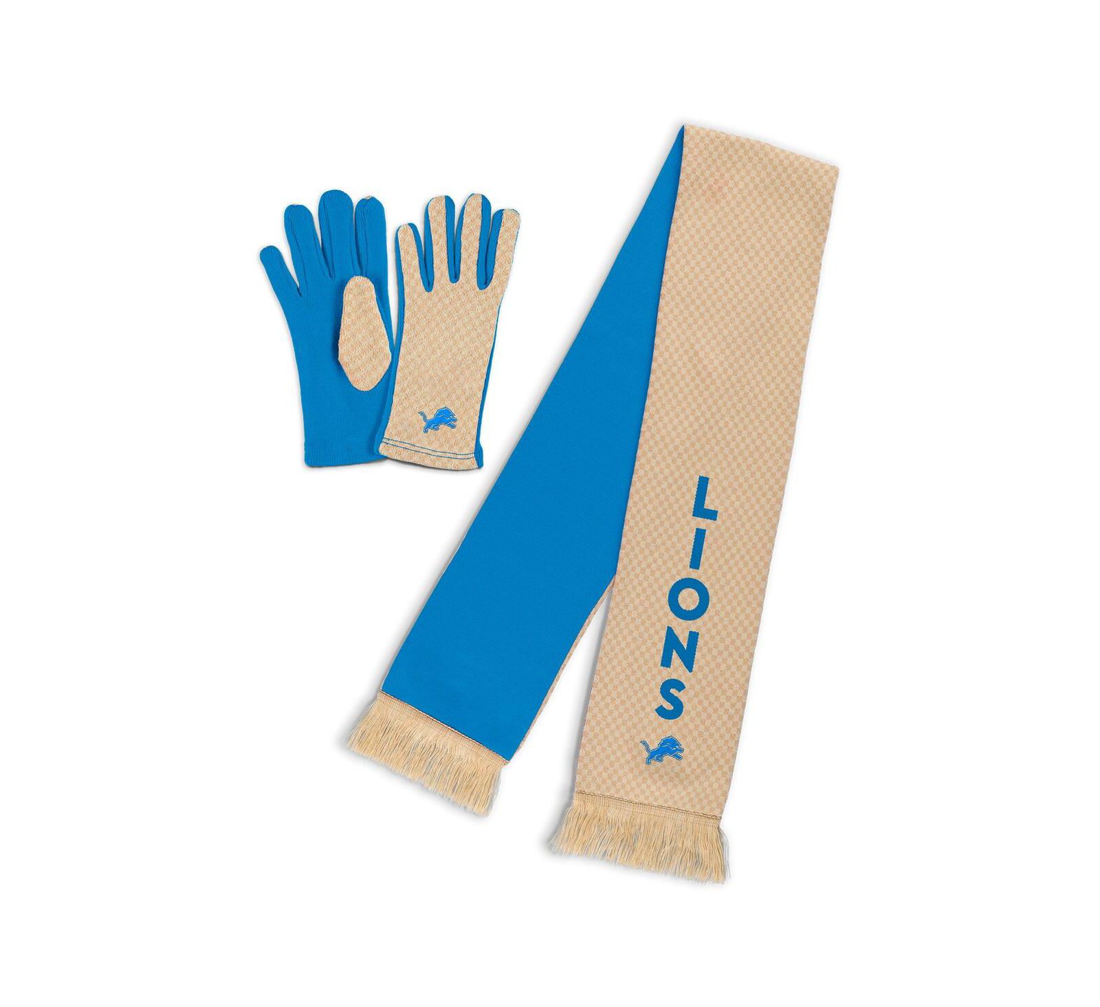 WEAR by Erin Andrews Женский набор шарф и перчатки Detroit Lions Tonal
