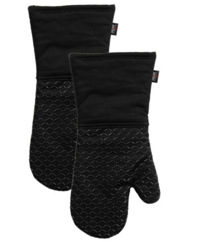 All-Clad Ogee Silicone Cotton Oven Mitts, Set of 2