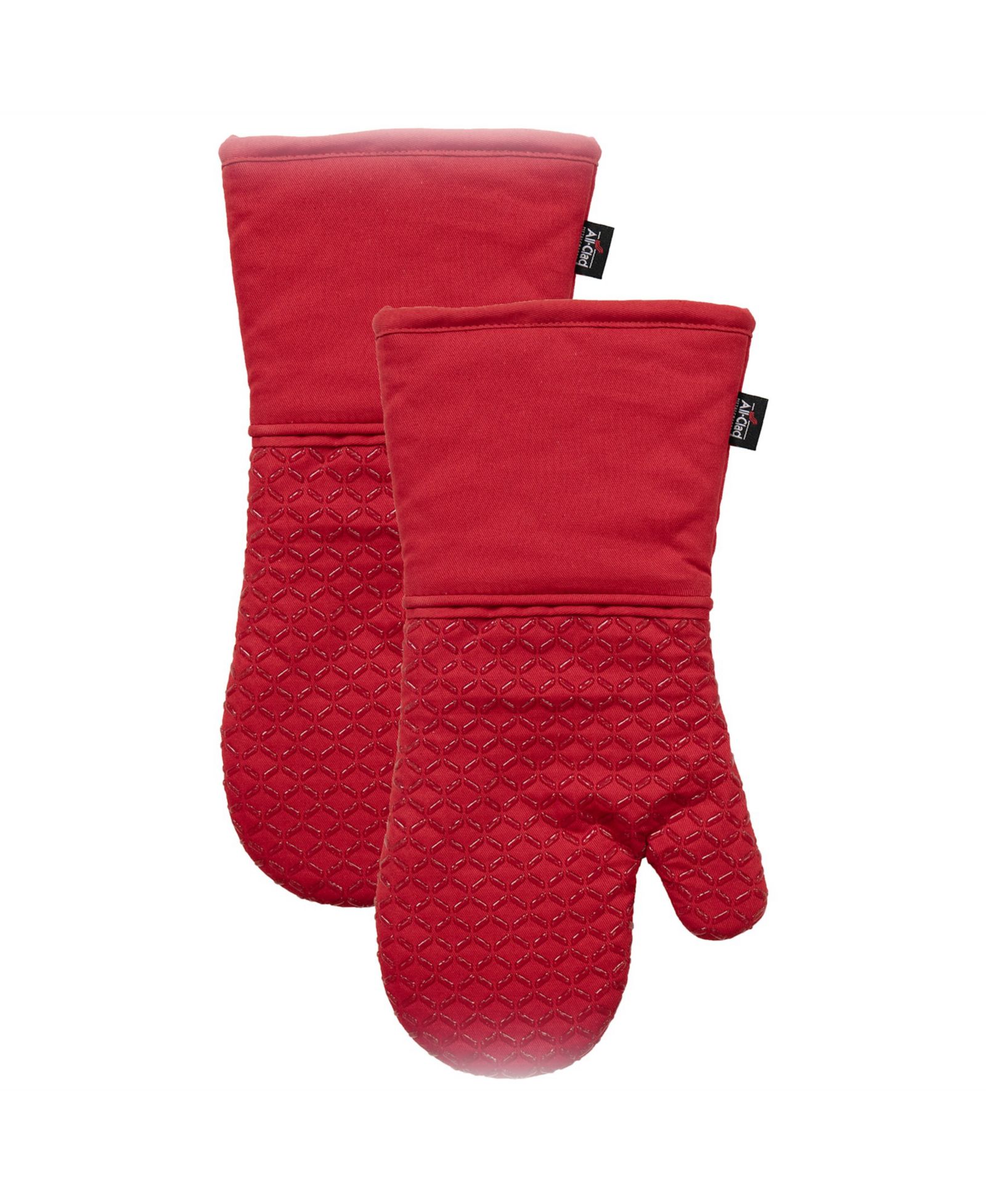 Прихватки All-Clad Ogee Silicone Printed Cotton Oven Mitt Gloves, набор из 2 шт