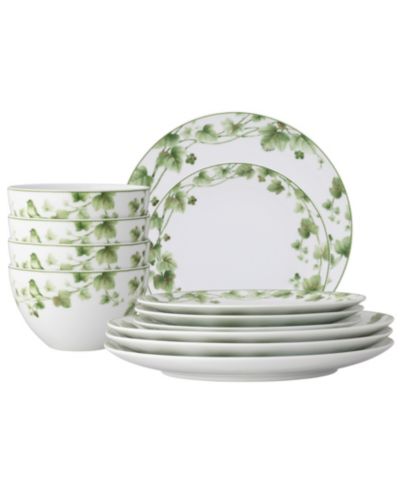 Noritake Ivy Whisper 12-Piece Dinnerware Set, Service For 4
