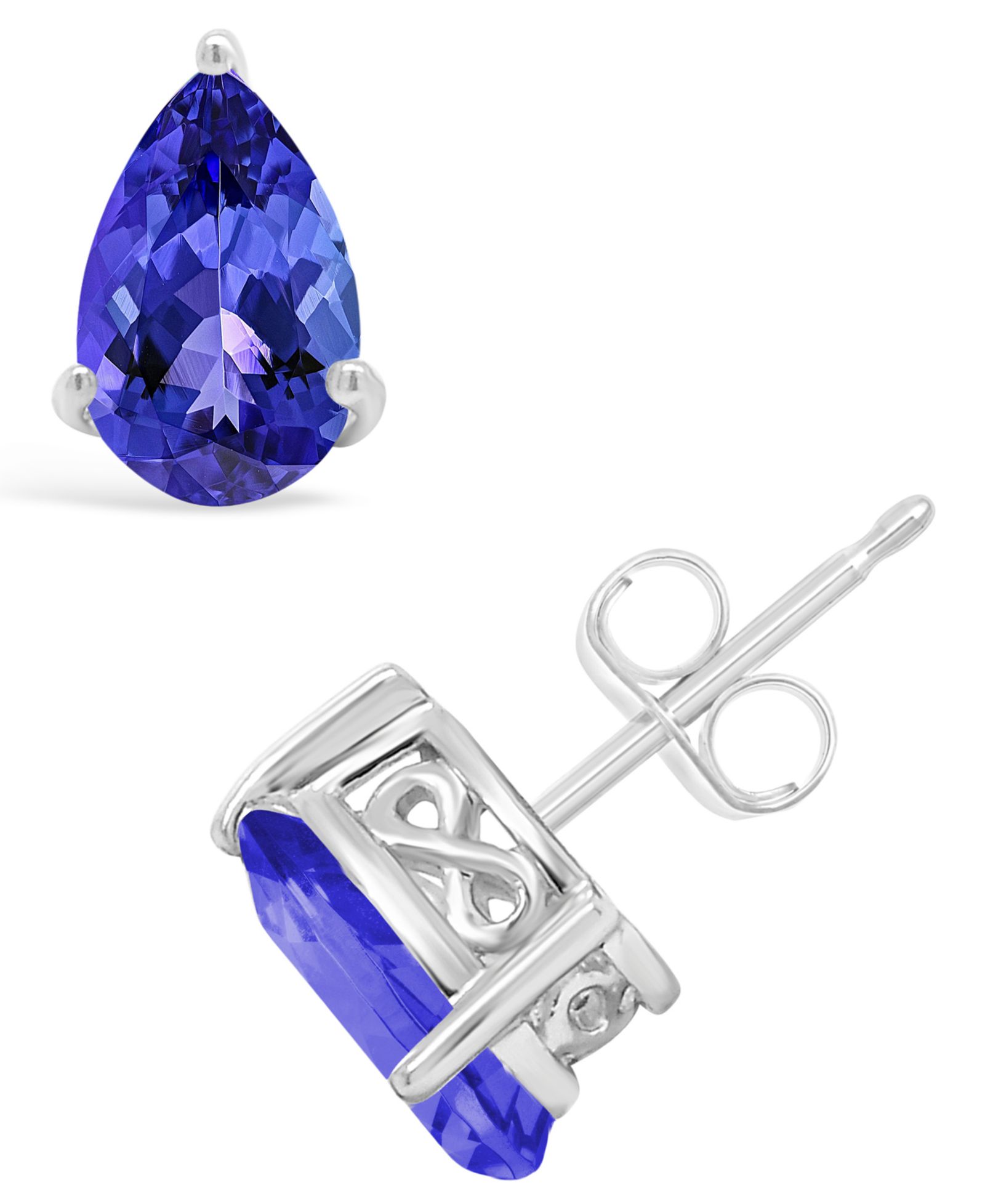 Серьги-гвоздики с танзанитом (1-3/4 ct. t.w.) в 14k желтом золоте (также в 14k белом золоте)