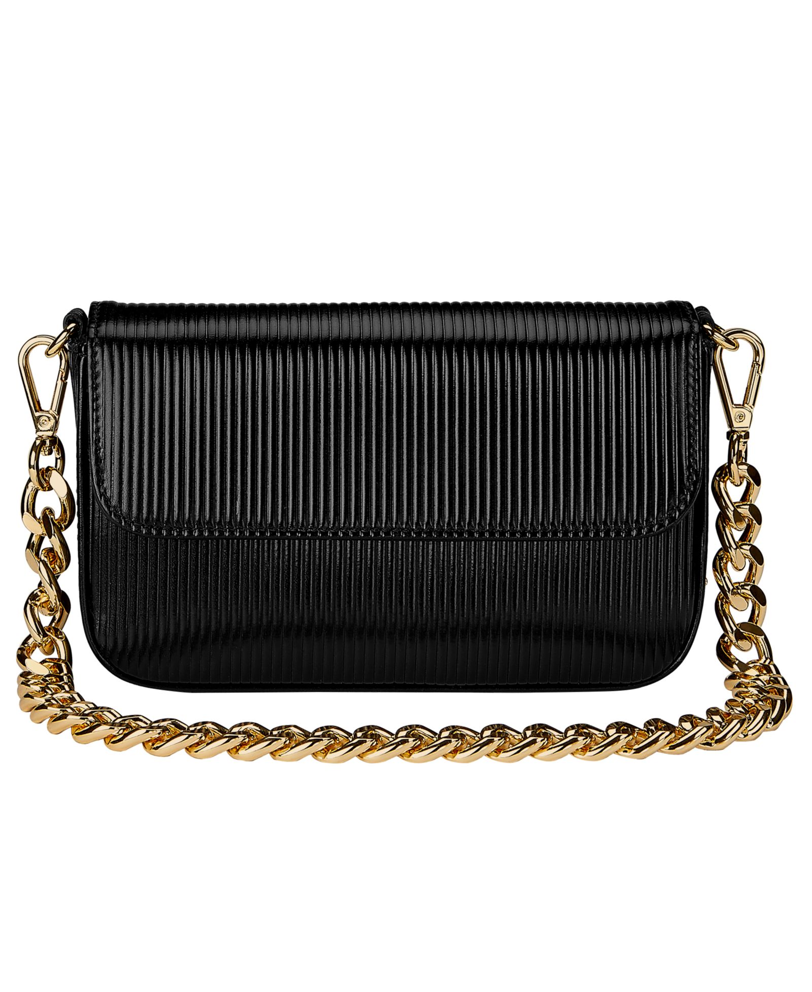 GiGi New York Twiggy Embossed Stripe Leather Shoulder Bag
