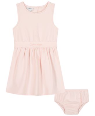 Детское платье Calvin Klein Baby Fit-and-Flare Knit с подгузником