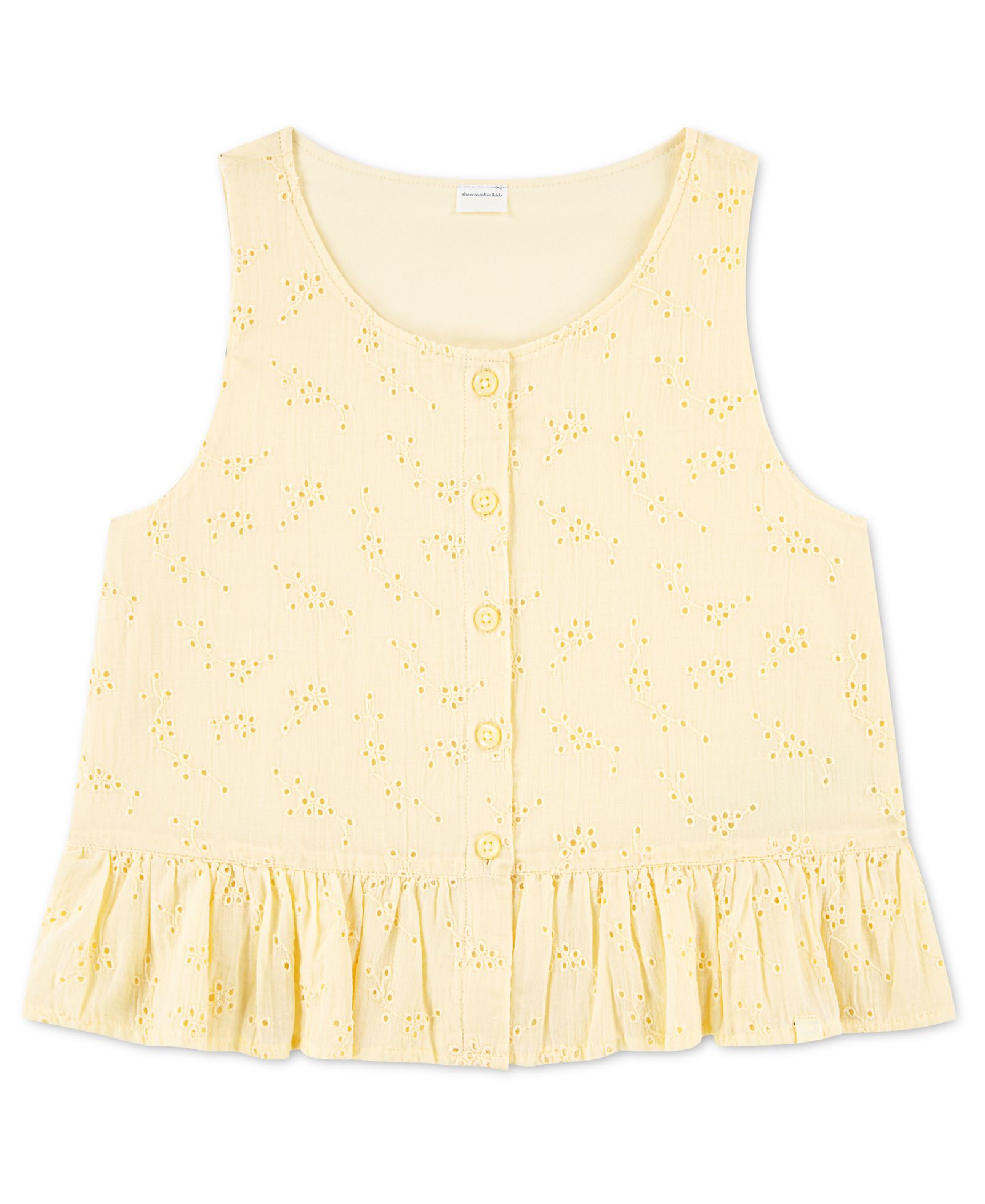 Детский топ-майка abercrombie kids Peplum Button, 2T-5T