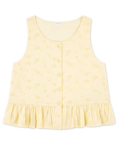 Детский топ-майка abercrombie kids Peplum Button, 2T-5T