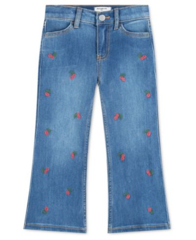 abercrombie kids Toddler Girls' 2T-5T Cherry Print Flare Leg Jeans
