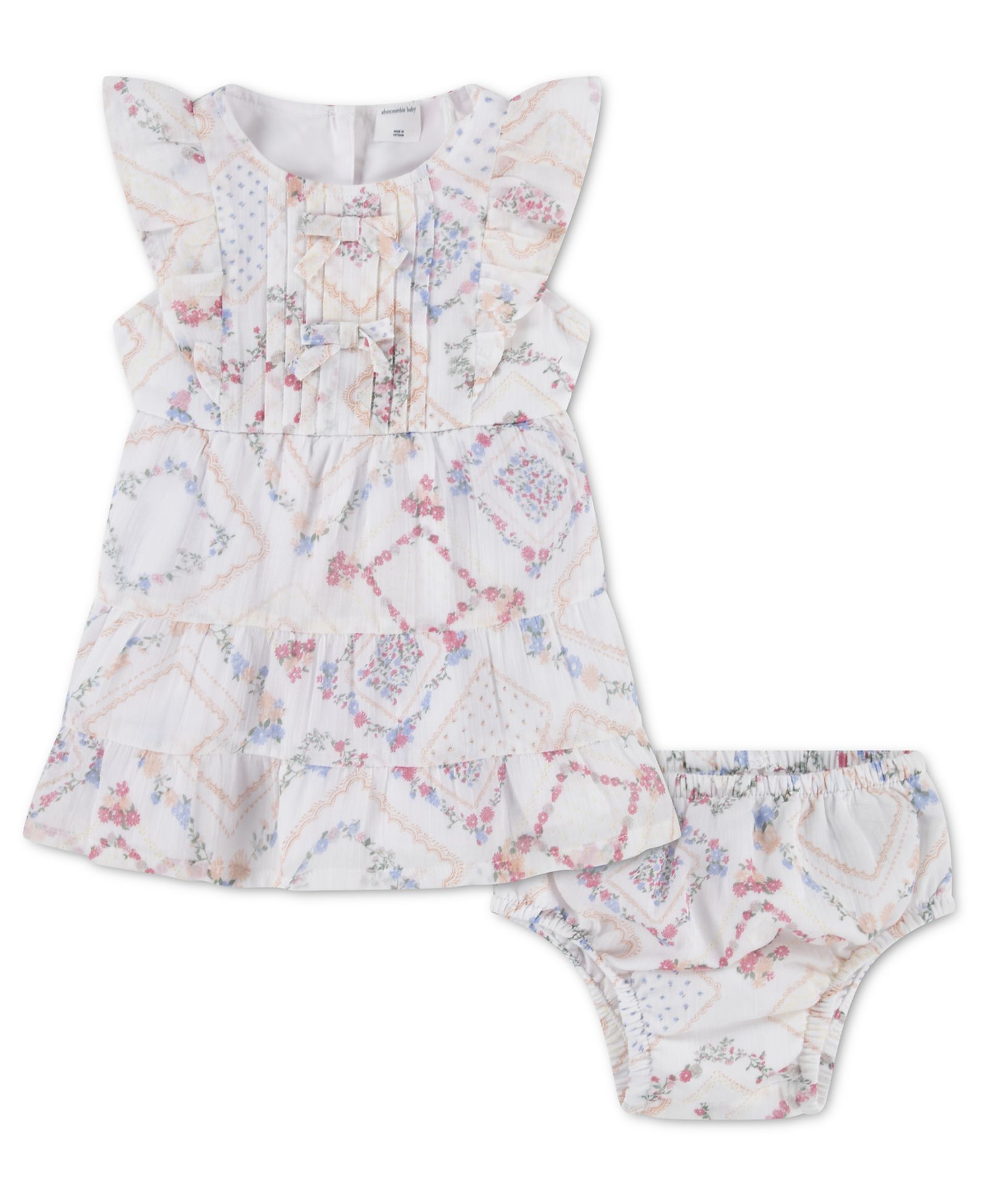 Детский комплект из платья с воланами и подгузника abercrombie kids