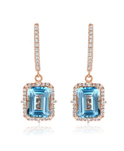 Blue topaz / rose gold