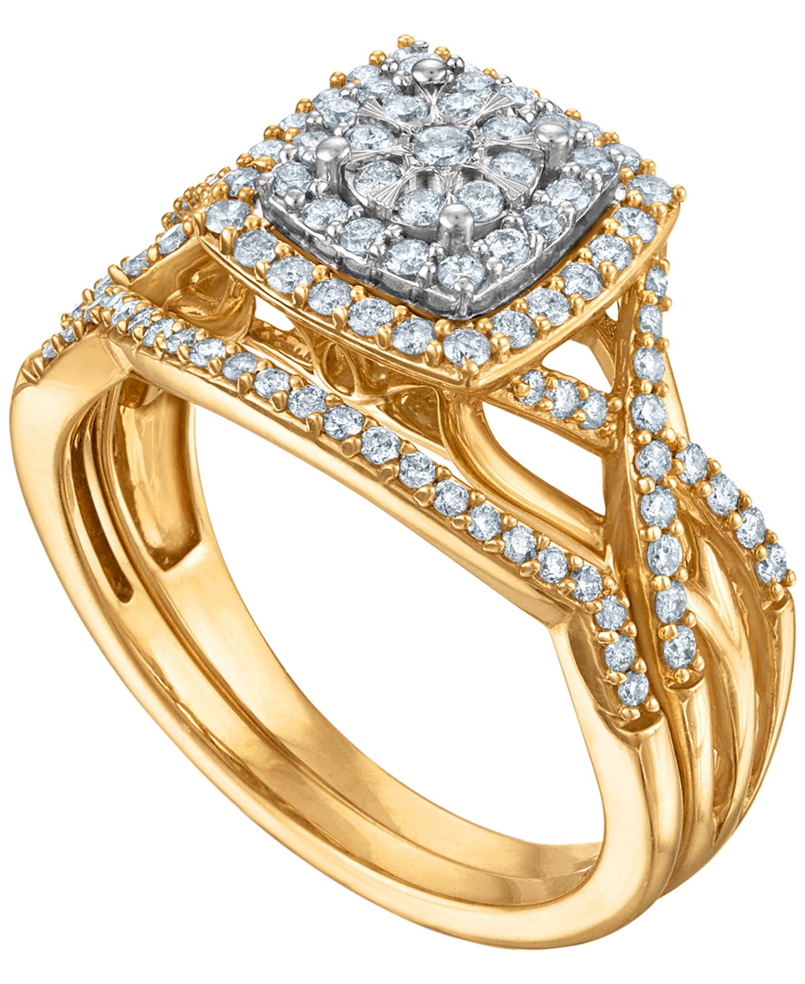 Macy's Diamond Bridal Set (5/8 ct. t.w.) in 10k Yellow Gold