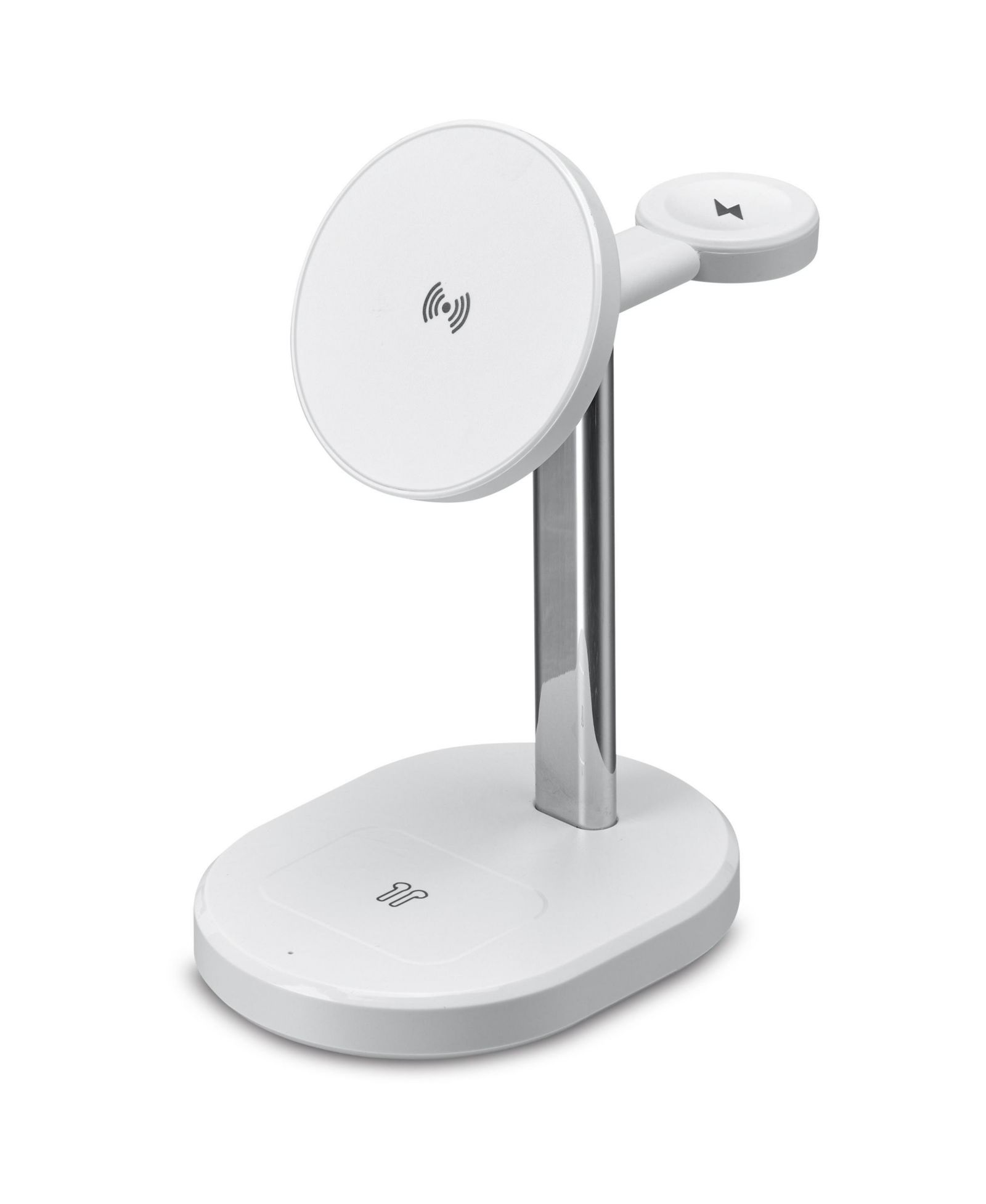 Ilive IACQ295W 3-in-1 Wireless Charging Stand for Phones, Smartwatches, and Earbuds