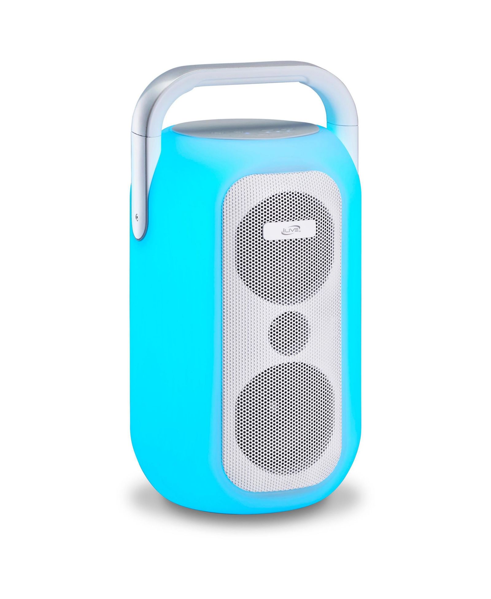 iLive Chroma ISBW804W Wireless Water-Resistant LED Lights Speaker