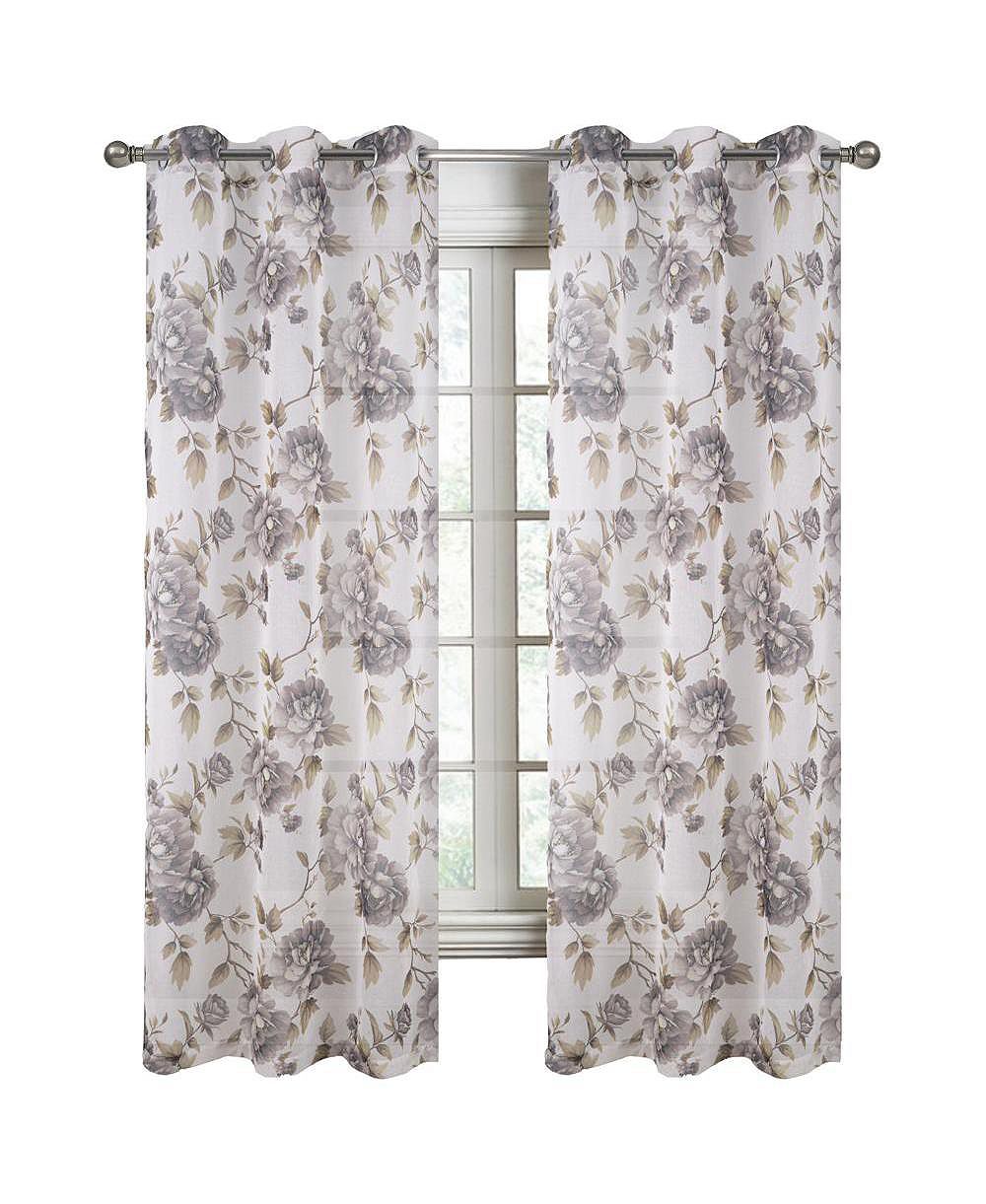 RT Designers Collection Ellie Doily Grommet Light Filtering Window Curtain Panel for Bedroom