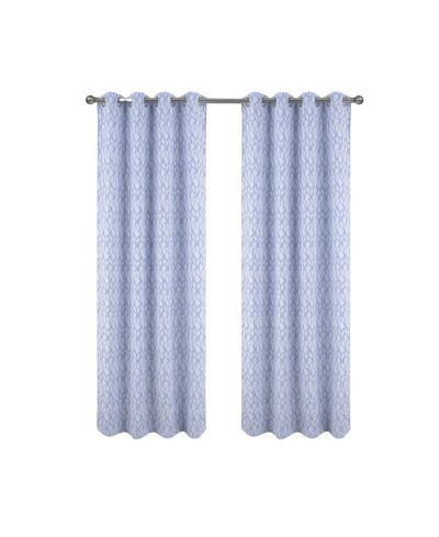 Штора RT Designer Collection Cubix Jacquard Grommet, 54" x 84", синяя