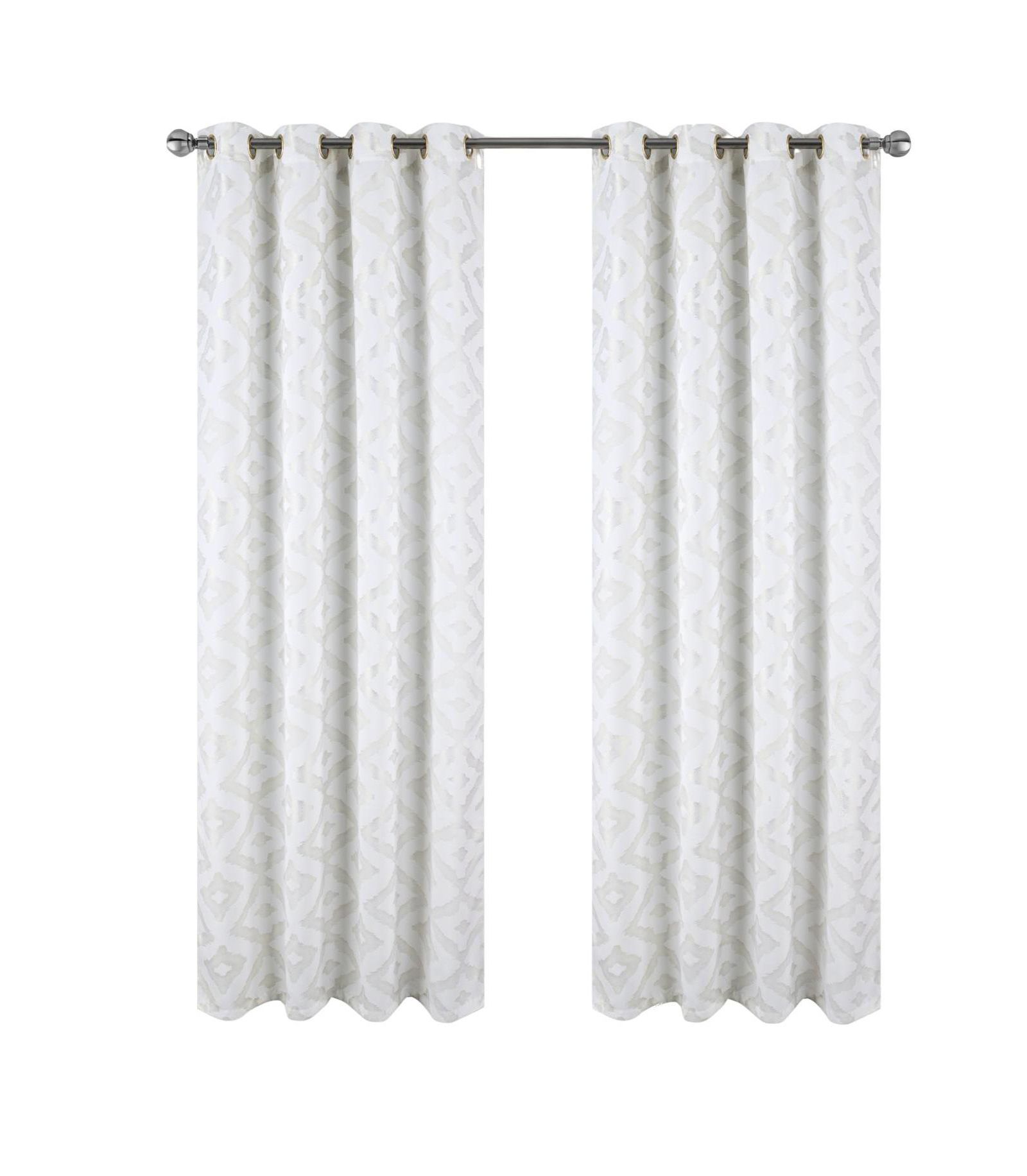 RT Designer Collection шторы блэкаут Heathrow Halo, декоративные с люверсами, White, 54" x 90"