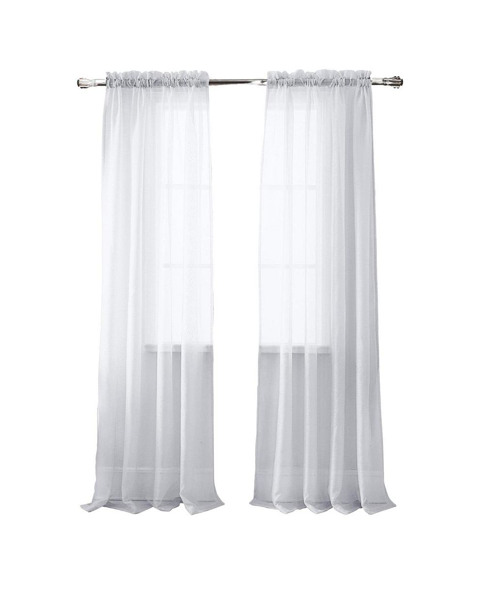 RT Designer Collection Celine прозрачная роскошная современная дизайнерская панель шторы 54" x 84" белая