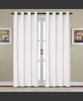 RT Designers Collection Kennedy Room Darkening Grommet Curtain Panel White