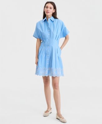 On 34th Women's Cutwork-Hem Mini Shirtdress, Macy's Exclusive