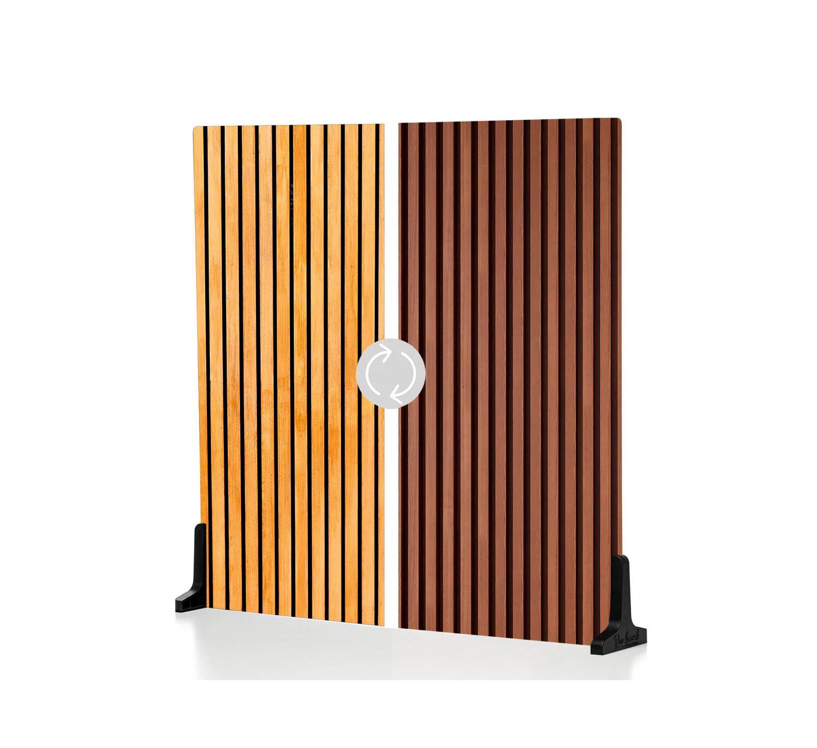 V-FLAT WORLD Duo Board 24x24" Surface Board, Wood Slats Light/Dark
