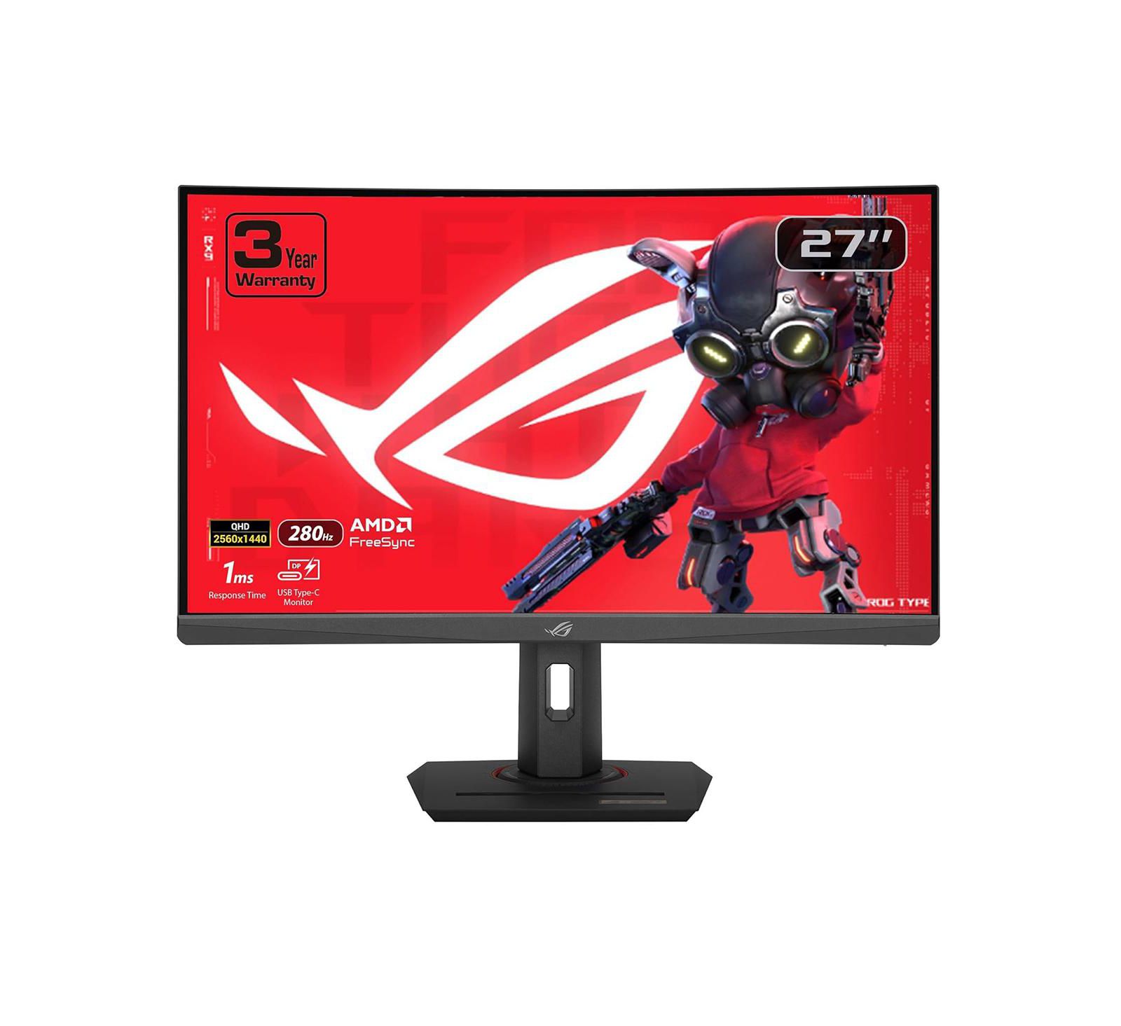 ASUS ROG Strix XG27WCMS 27" 16:9 WQHD 280Hz Curved Fast VA LCD HDR Gaming Monitor