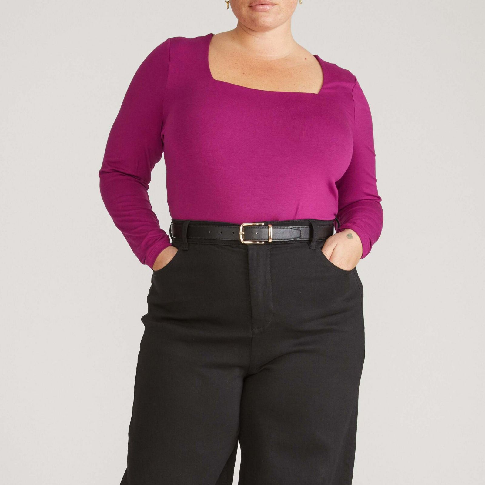 Universal Standard Plus Size топ Agatha из жидкого джерси