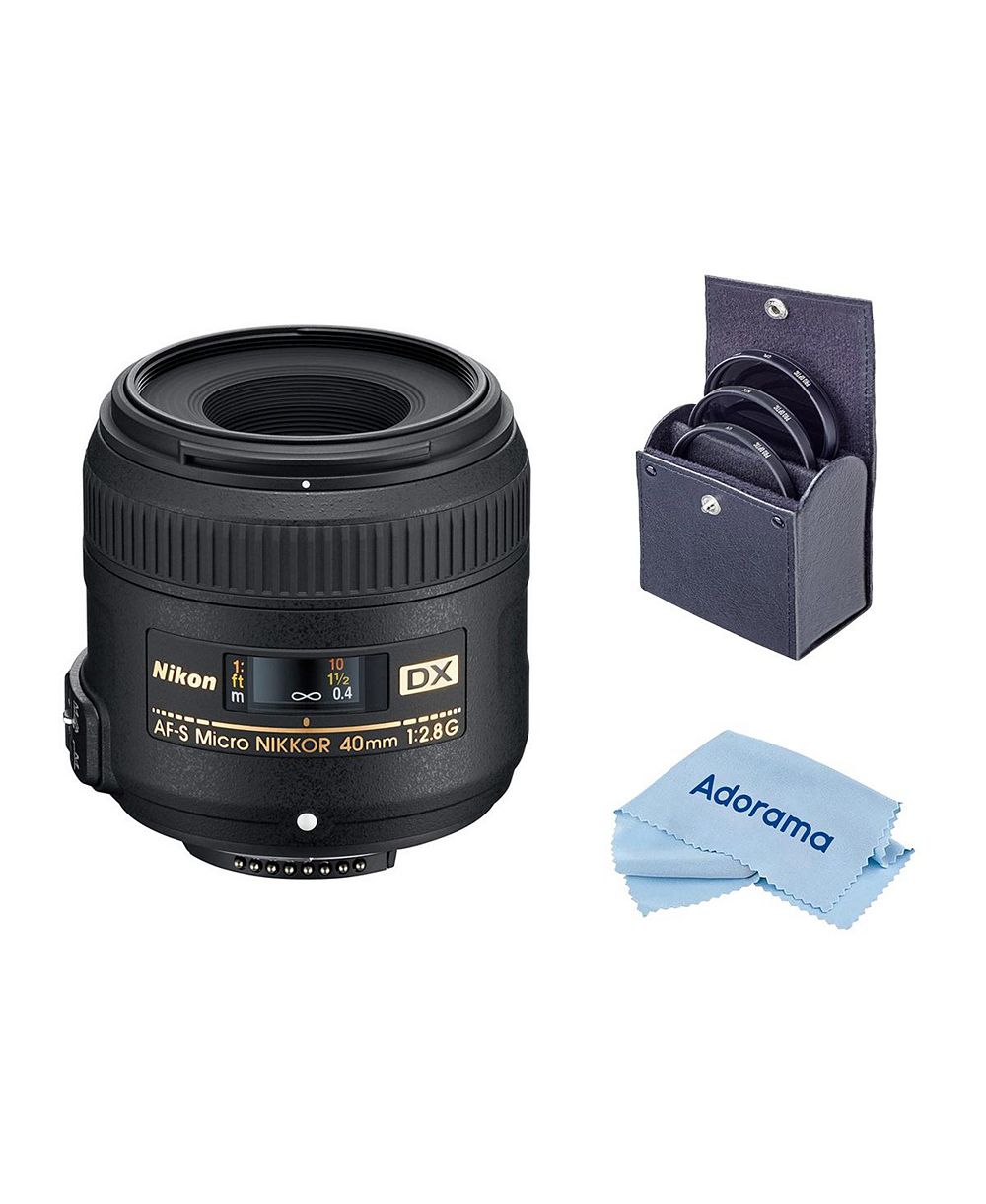 Объектив Nikon 40mm f/2.8G DX AF-S Micro NIKKOR с набором аксессуаров