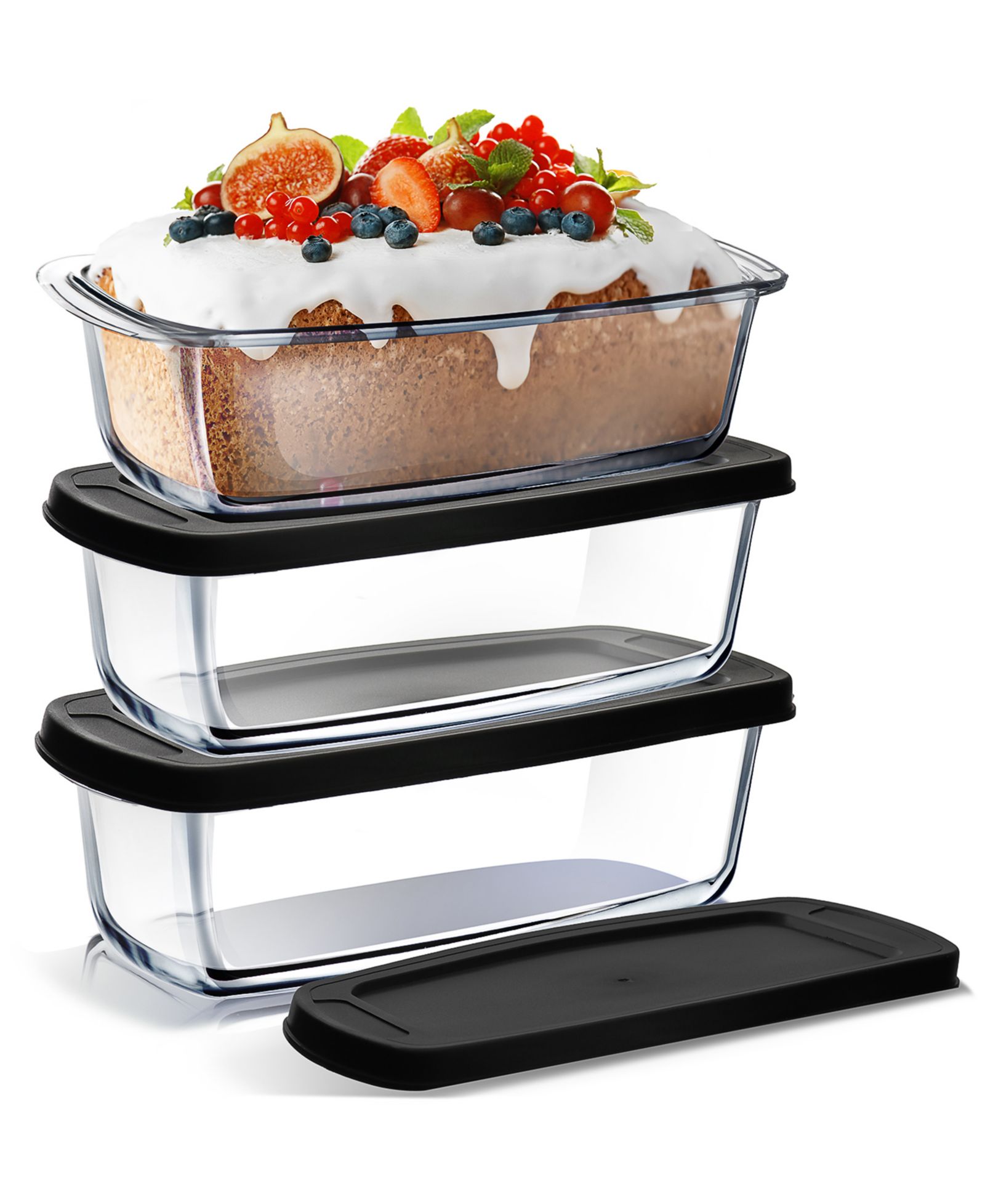 Nestl Airtight 6-Pc. Rectangular Bread Loaf Containers Set