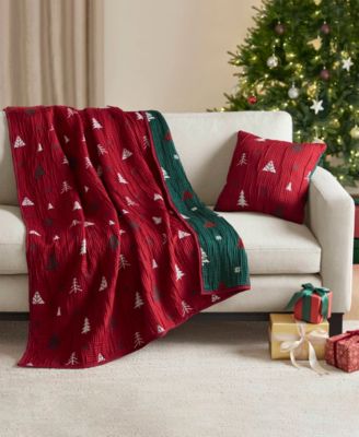 Madison Park Winter Reversible Cozy Throw Set, 50" x 60"