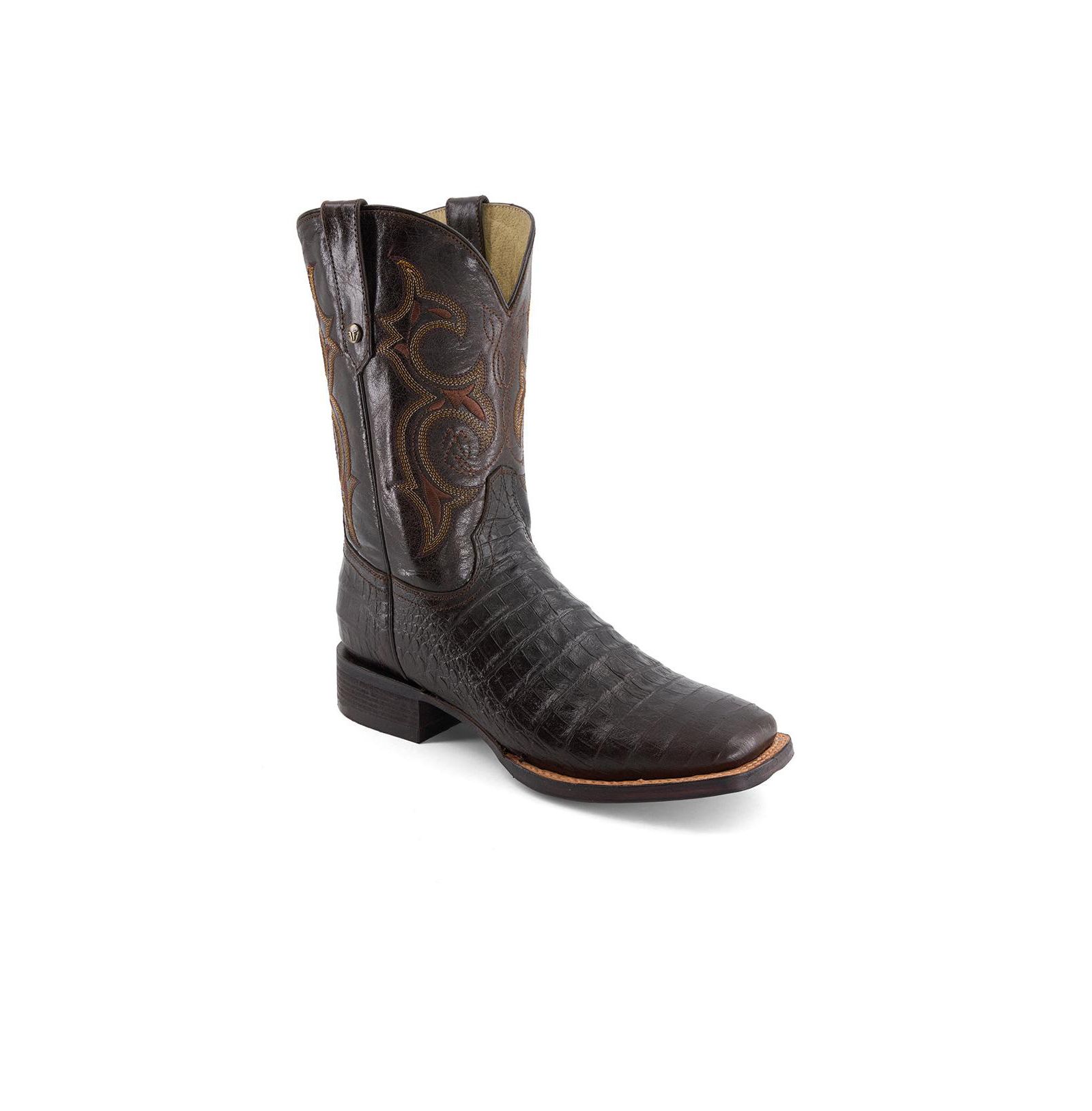 Forastero Men's Croco Embossed Leather Cowboy Boots