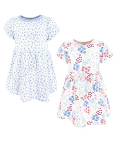 Детское платье Touched by Nature из органического хлопка с коротким рукавом, Flower Market, 0-3 Months