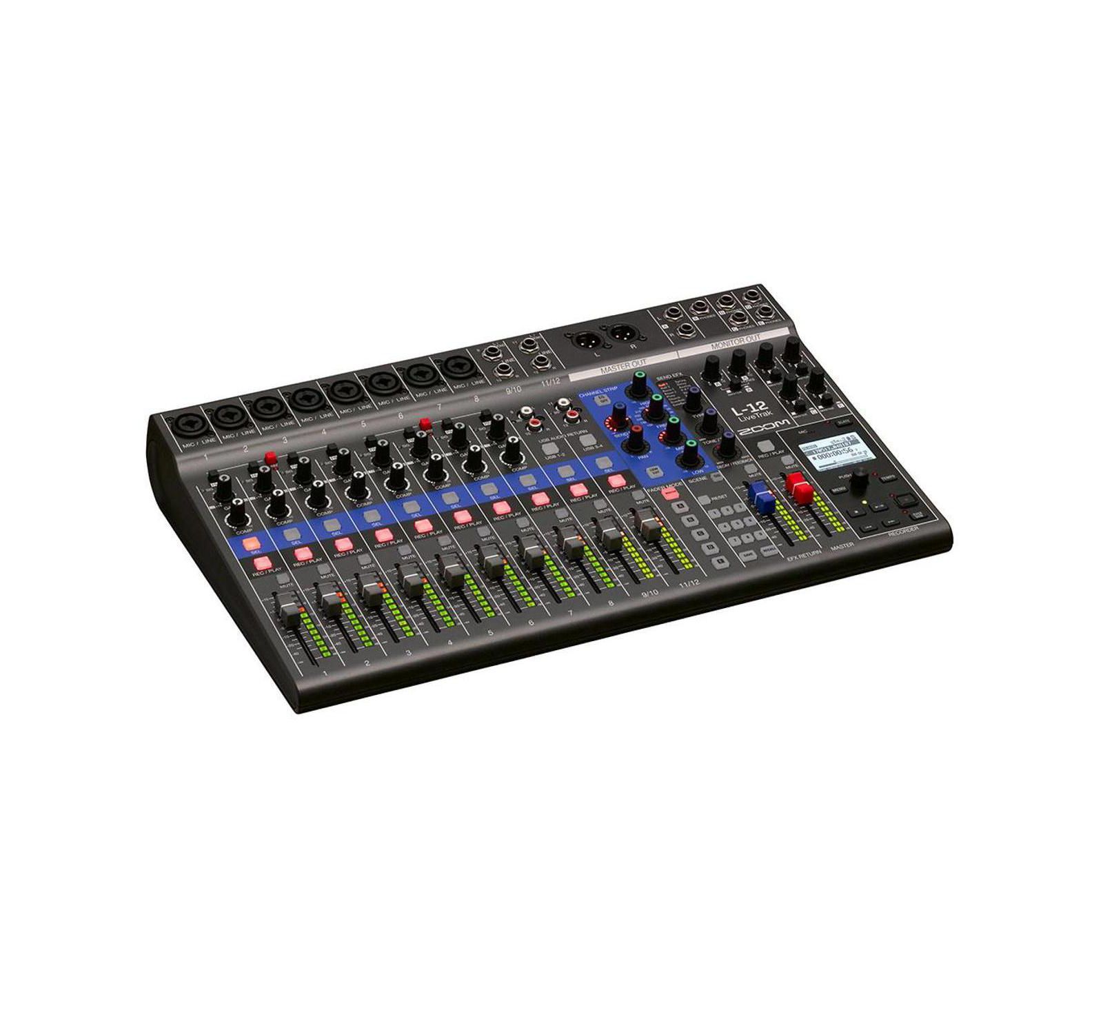 Zoom LiveTrak L-12 12-Channel Digital Mixer  Multitrack Recorder
