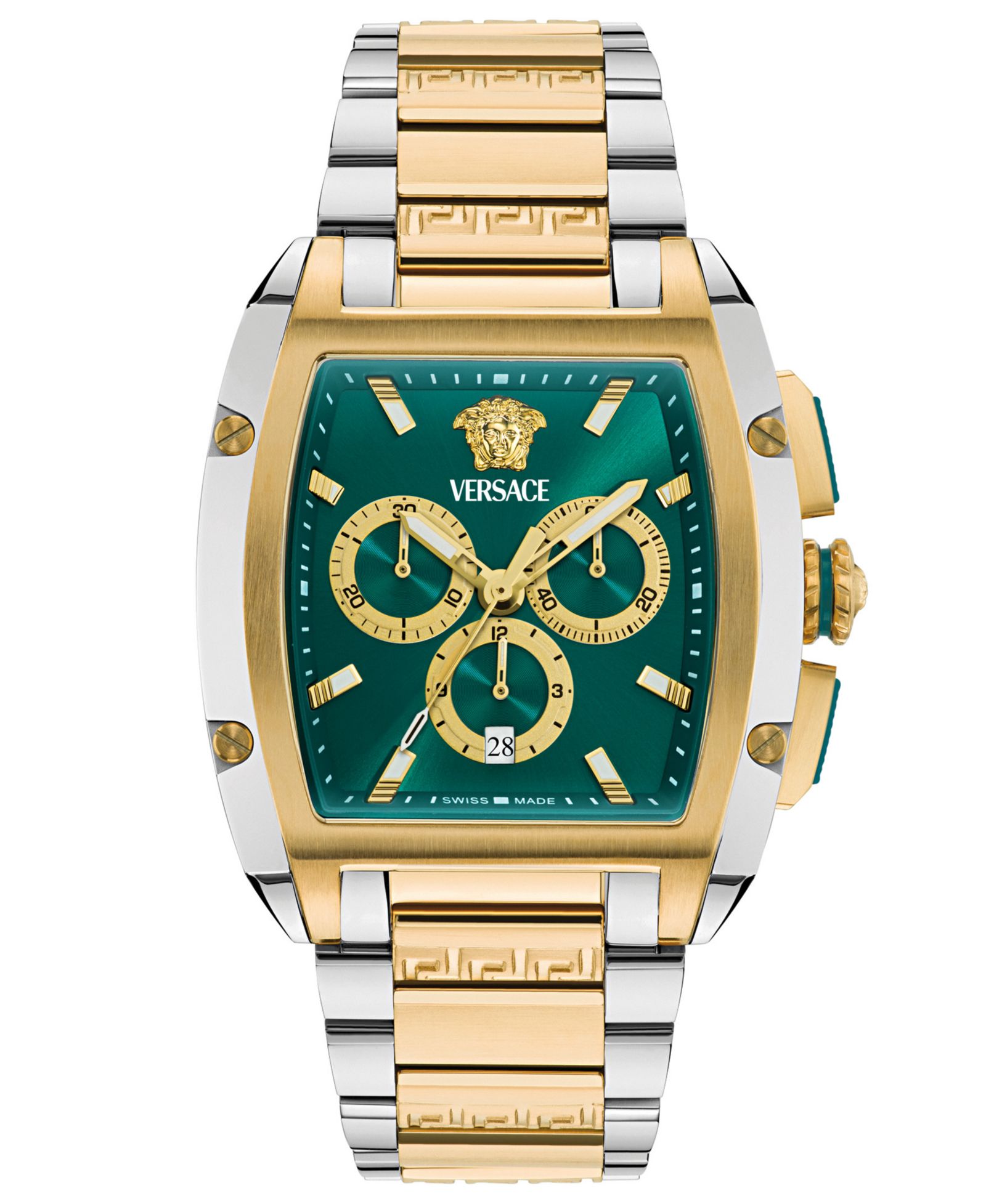 Versace Men's Dominus Two-Tone Stainless Steel Bracelet Watch, 42X50mm